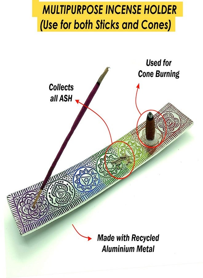 Calmveda Chakra Incense Holder for Sticks - Handmade Dual Inscents- Holders | Perfect as Spiritual or Meditation Insense Holder (10 inch) - Image 5