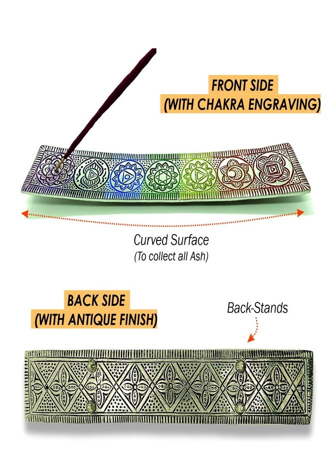 Calmveda Chakra Incense Holder for Sticks - Handmade Dual Inscents- Holders | Perfect as Spiritual or Meditation Insense Holder (10 inch) - Image 2