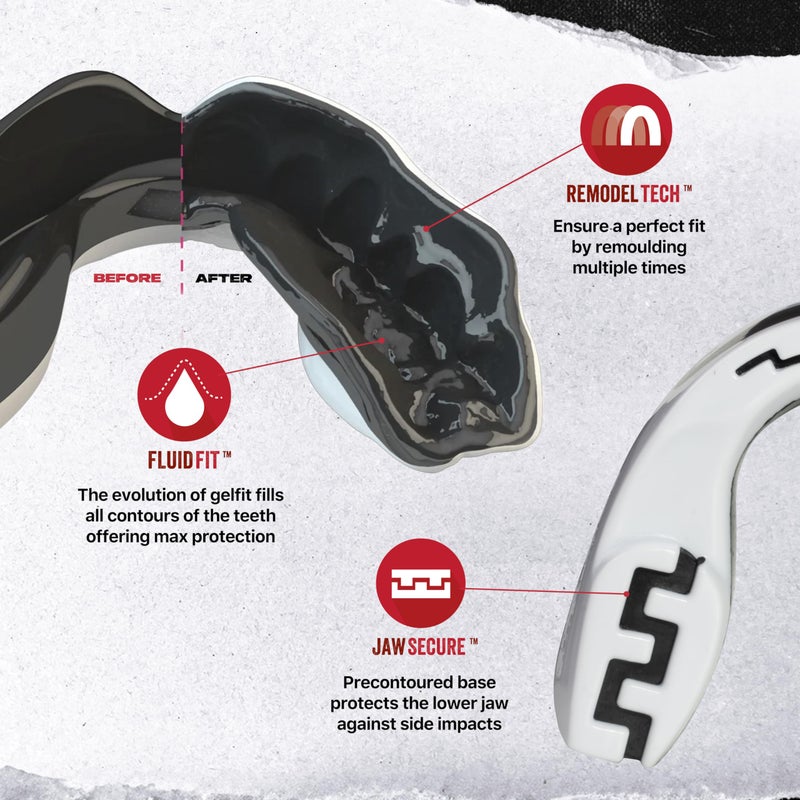 Safejawz Sports Mouthguard  Dual Layer Premium Mouth Guard With Case For Basketball  Lacrosse  Football  Martial Arts  Hockey  Wrestling  Ice Hockey And All Contact Sports - Image 3