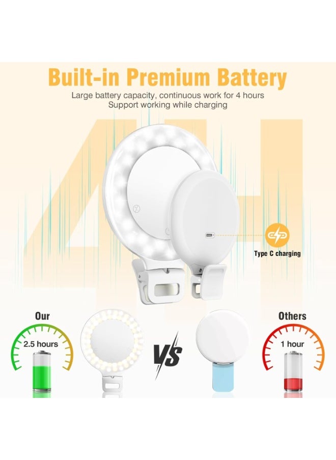 Generic Rechargeable Ring Light with 3 Brightness Modes, 60 LED Beads, Adjustable Clip, Large Battery, Perfect for Zoom Meetings, Makeup, Photography, Mobile, iPad, Laptop, Vlogging  - Image 2