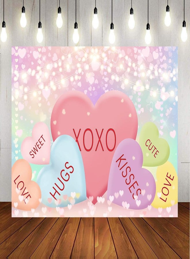LYCGS 7X5ft Valentine's Day Backdrop Valentine's Day Candy Backdrop Sweethearts Candy Conversation Hearts Backdrop Valentine's Day Party Decoration Banner Valentine's Day Photography Background X-193 - Image 4