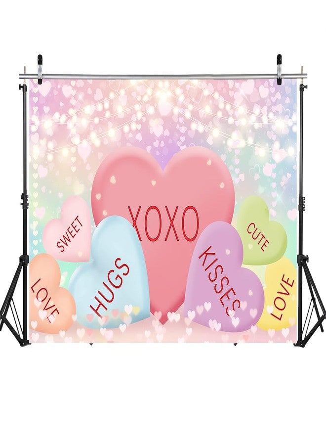 LYCGS 7X5ft Valentine's Day Backdrop Valentine's Day Candy Backdrop Sweethearts Candy Conversation Hearts Backdrop Valentine's Day Party Decoration Banner Valentine's Day Photography Background X-193 - Image 3