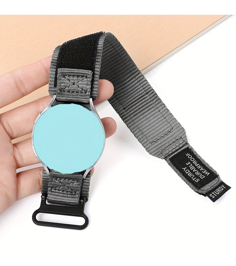 Grey 20mm Quick Release Nylon Sports Band for Samsung Galaxy Watch 7 6 5 4 - Image 3