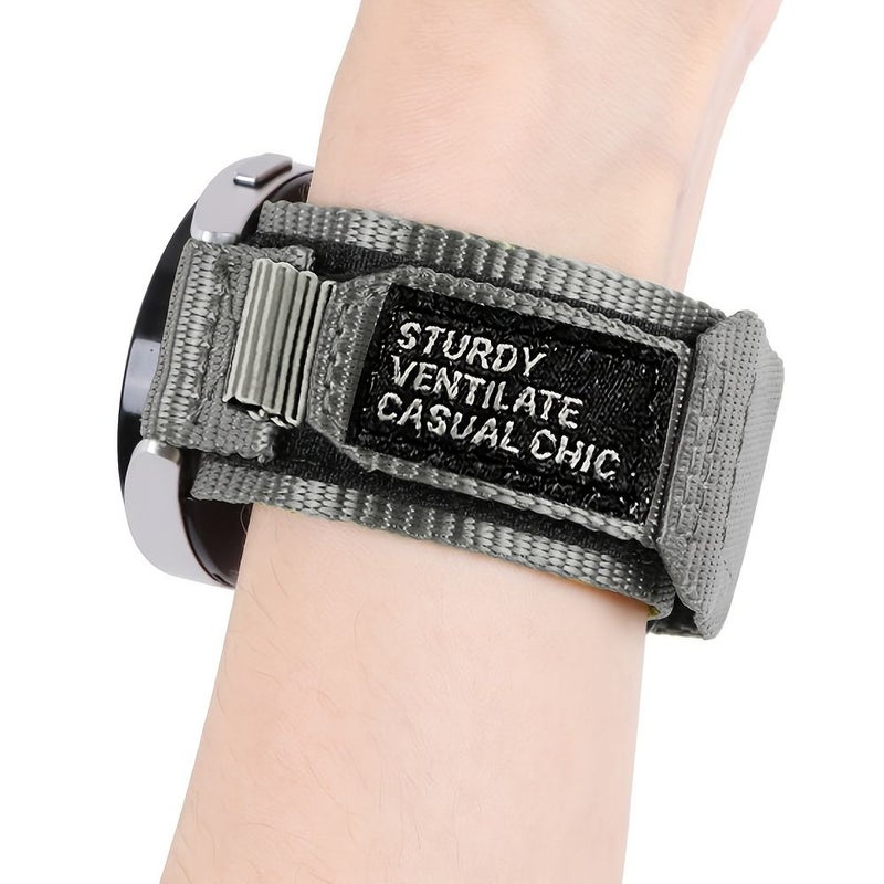 Grey 20mm Quick Release Nylon Sports Band for Samsung Galaxy Watch 7 6 5 4 - Image 4
