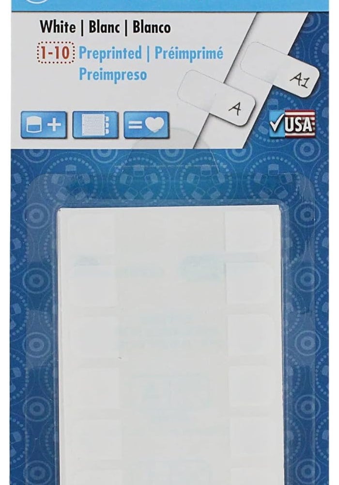 Redi-Tag Permanent Stick Write-On Index Tabs, 104 Pack, White - Image 1