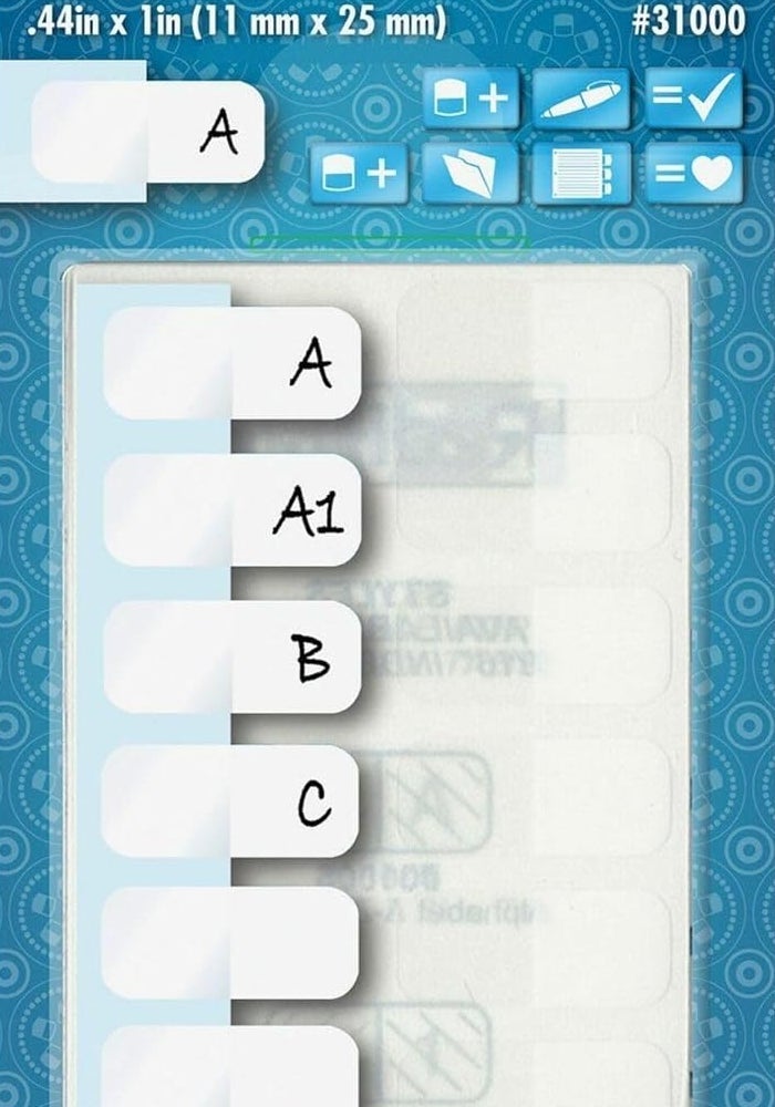 Redi-Tag Permanent Stick Write-On Index Tabs, 104 Pack, White - Image 5