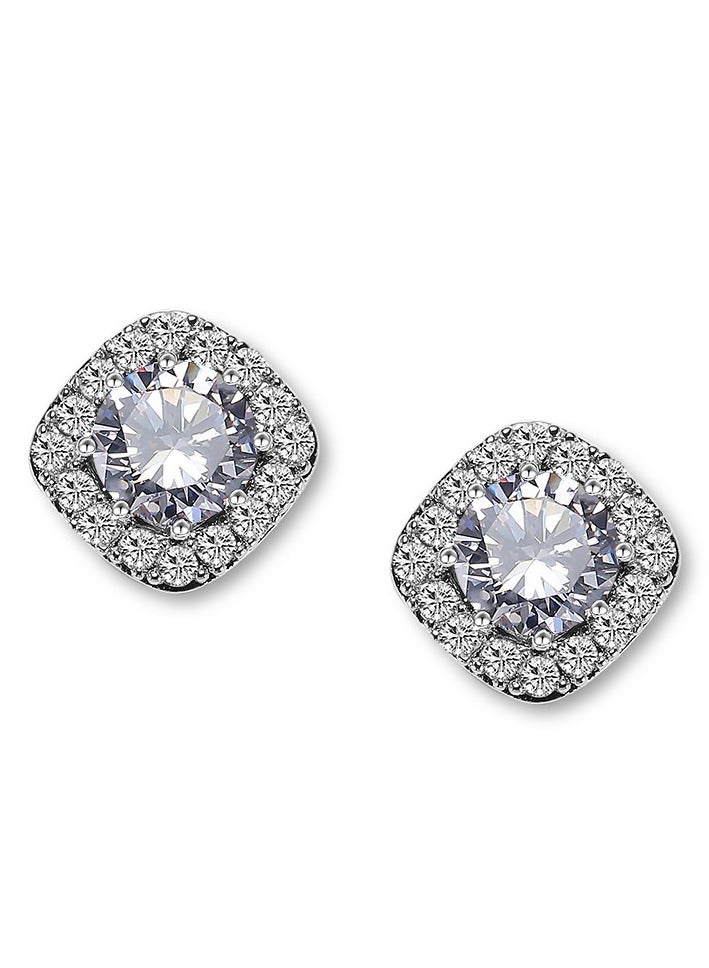 أقراط بروش مربعة أنيقة ومتعددة الاستخدامات للنساء ذات الموضة الكلاسيكية والشخصية، مزينة بشكل رائع بزيركون AAA المطعّم بشكل دقيق.