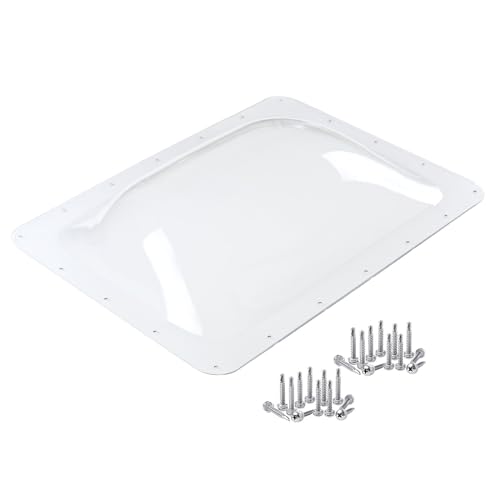 XMK 18" x 26" RV Skylight Replacement Cover for Camper Trailer Motorhome Roof, RV Shower Skylight Cover Outer Dome Fit 14" x 22" Openings, Impact Resistant, Clear - Image 2
