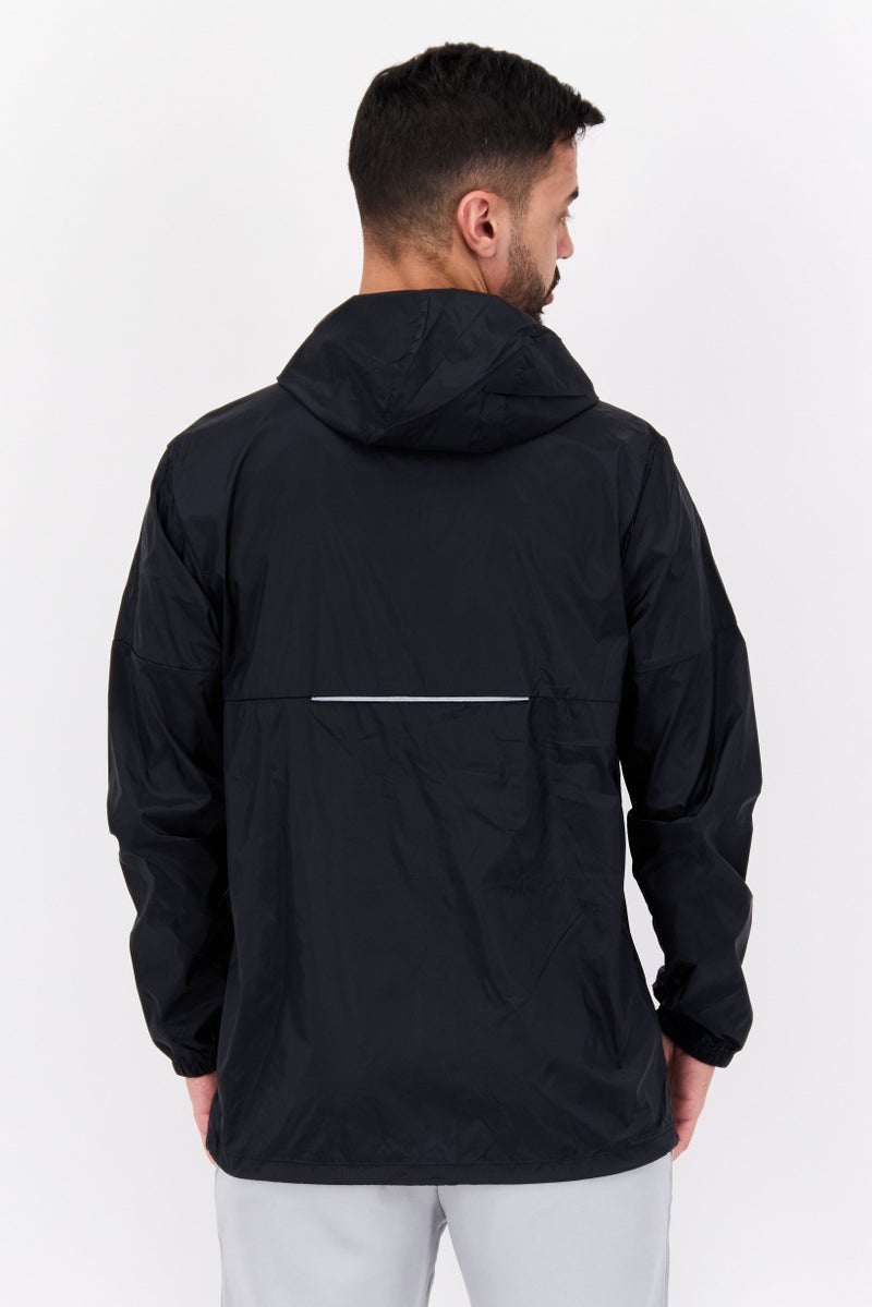 SKECHERS Men Sportswear Fit Hooded Training Jacket, Black - Image 3