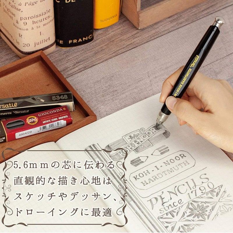 KOH-I-NOOR mechanical clutch leadholder 5,6 5348 black - Image 2