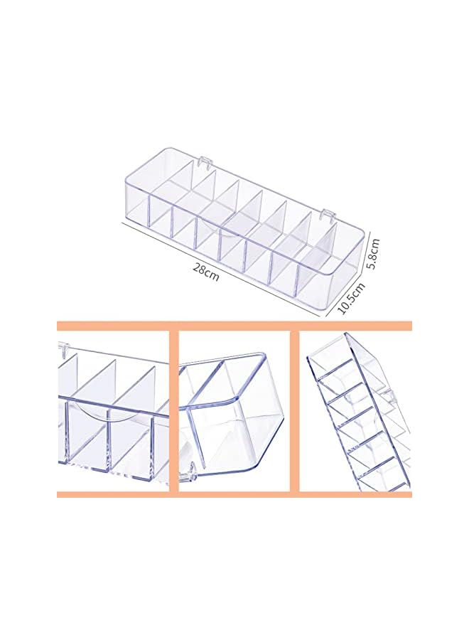 PROMASS Cable Organizer Storage Box With Lid,Electronic Cables Organizer Box With 10 Cable Ties Straps,Clear Charger Cable Organiser Desk Accessories Storage Case Cable Management Tidy - Image 5