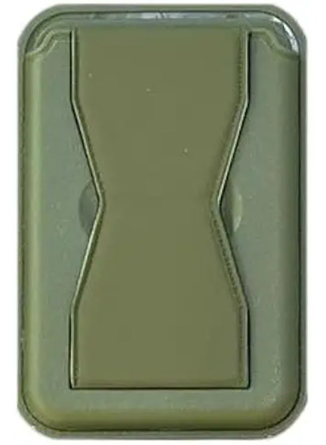 Magnetic Wallet with Stand, Eco-Friendly PU Card Holder Compatible with iPhone 12 Mini, Olive