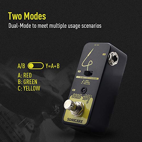 SONICAKE Sonic Aby Box Line Selector Ab Switch Aby Pedal Mini Guitar Effect Pedal True Bypass - Image 3