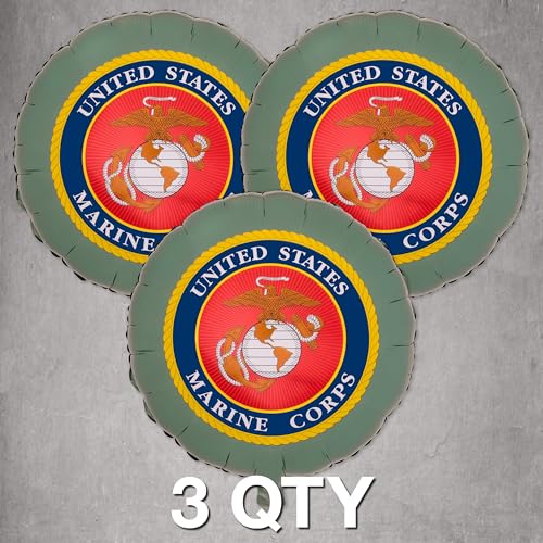 Havercamp US Marines Official Seal Balloons 3 Pcs 3 Mylar Balloons featuring the Marines Emblem Great for your Marines Birthday Homecoming Graduation More by Havercamp - Image 5