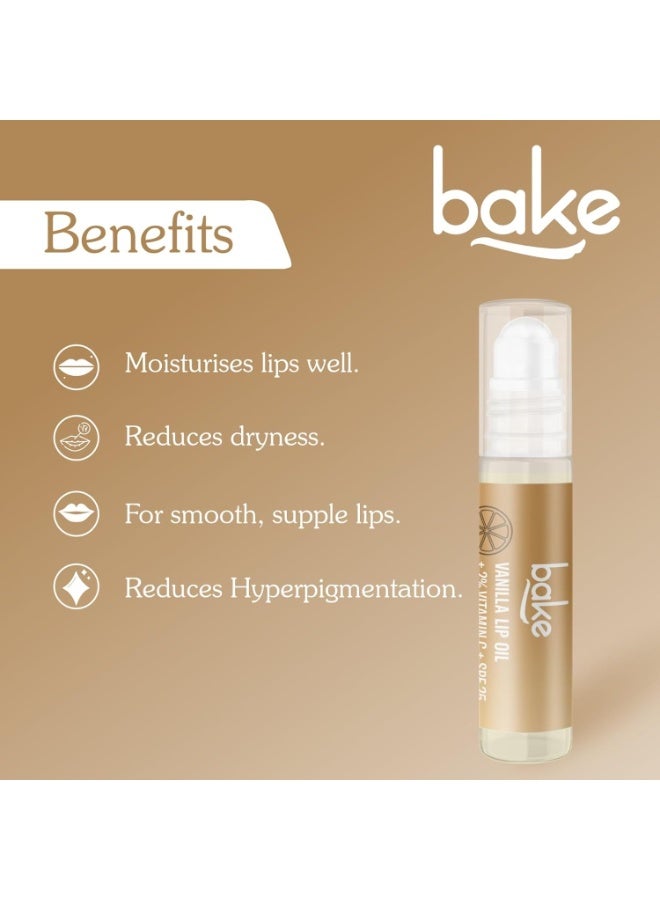 BAKE 2% Vitamin C Vanilla Lip Balm Oil for Dark & Pigmented Lips with SPF 25 PA++++ (15g) (Vanilla) - Image 2