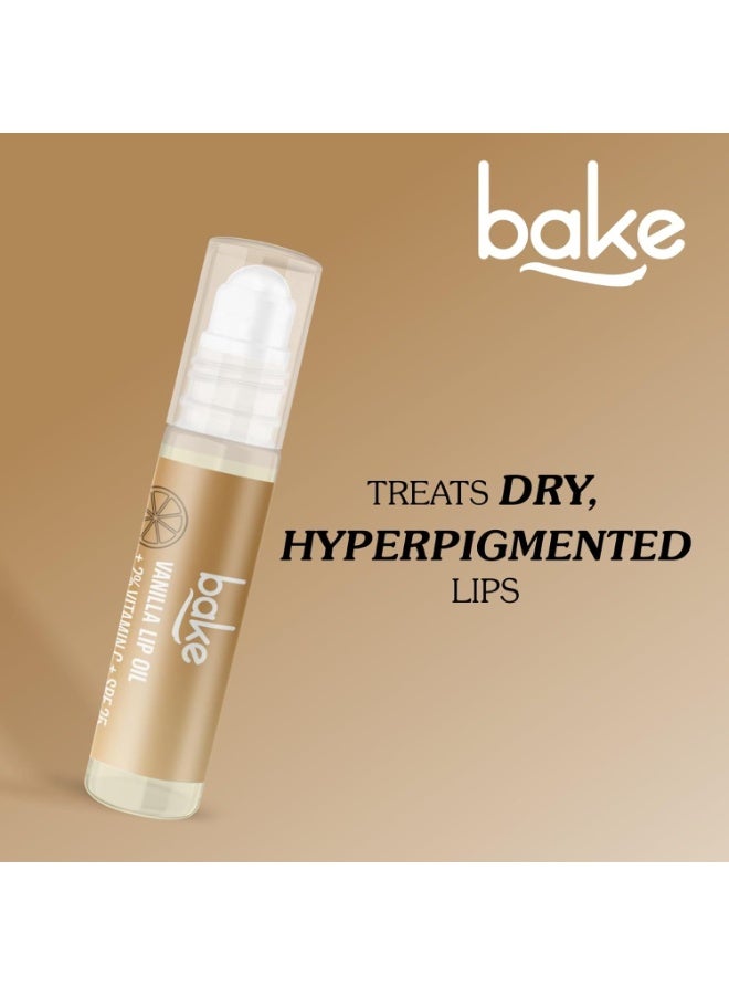 BAKE 2% Vitamin C Vanilla Lip Balm Oil for Dark & Pigmented Lips with SPF 25 PA++++ (15g) (Vanilla) - Image 3
