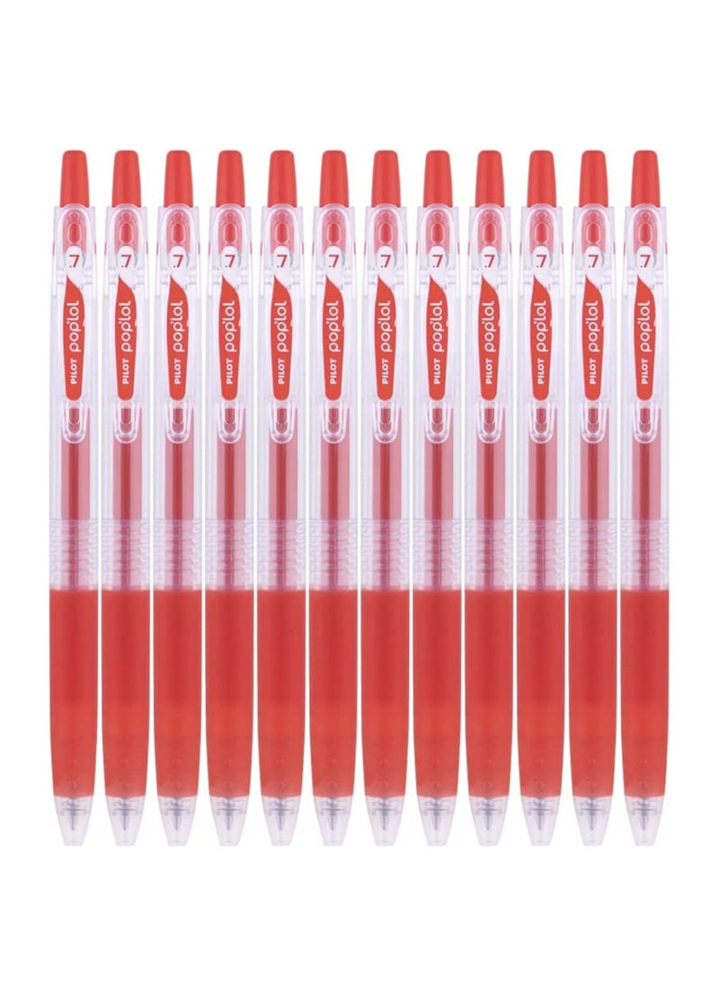 PILOT 12-Piece Gel Ink Roller Pen Red Ink - Image 1