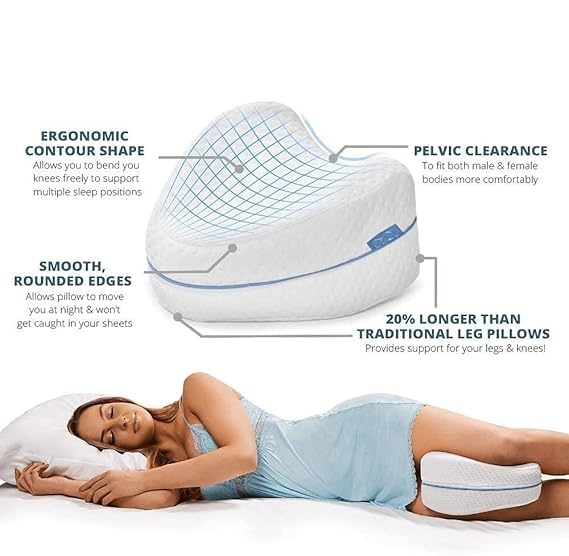 Click Charm Leg Pillow for Sleeping - Orthopedic Cushion for Leg, Hip, and Back Support - with Washable Cover - Image 4