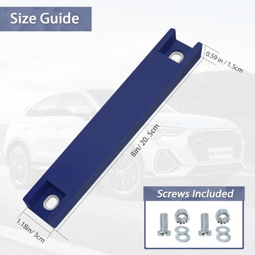 WFPOWER Magnetic License Plate Holder, 2 Pack Rubber Coated Protection Dealer Test Driving Plate Holder Blue Demo Tag Magnet Bar License Plate Holder No Drill for Car with Screws - Image 5