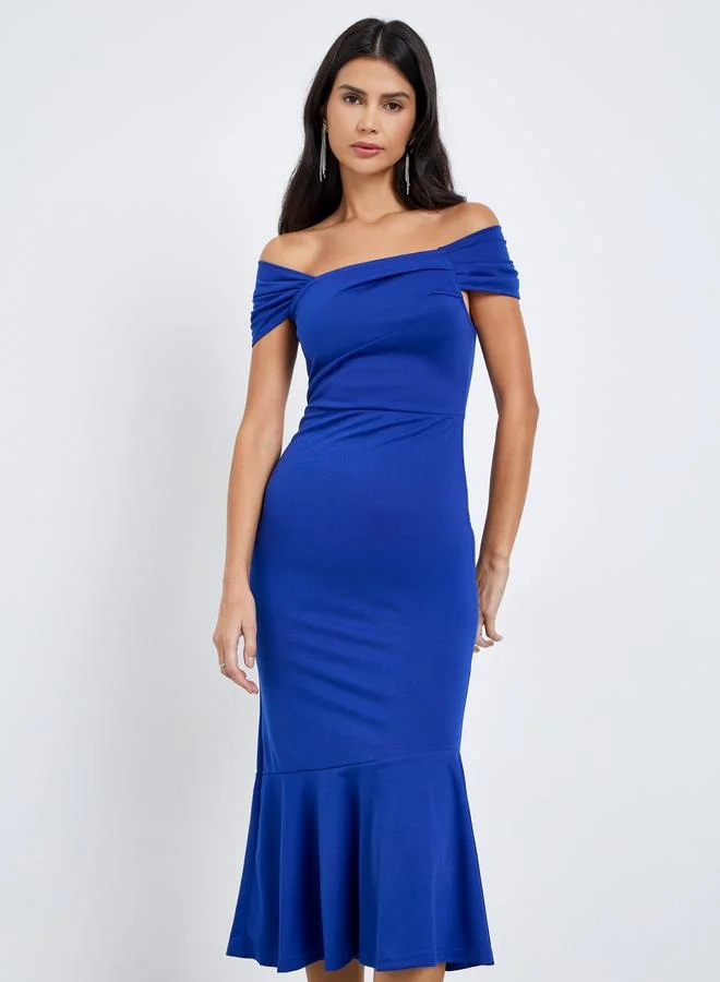 ستايلي فستان ميدي ضيق بحافة ميرميد