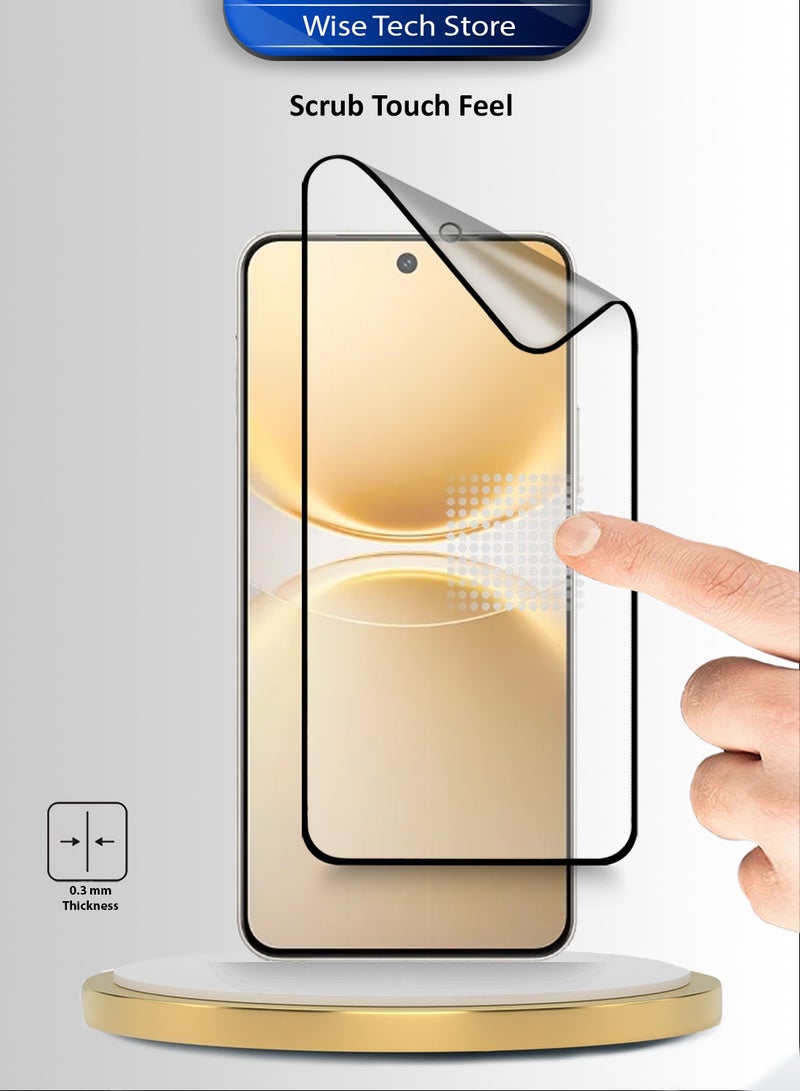 دبليو تيك فيفو Y500 برو 5G 2025 واقي شاشة كامل بكامل الغراء من السيراميك النانوي الفاخر، تغطية كاملة مطفية ومرنة (MSCNMN) - شفاف/أسود - Image 4