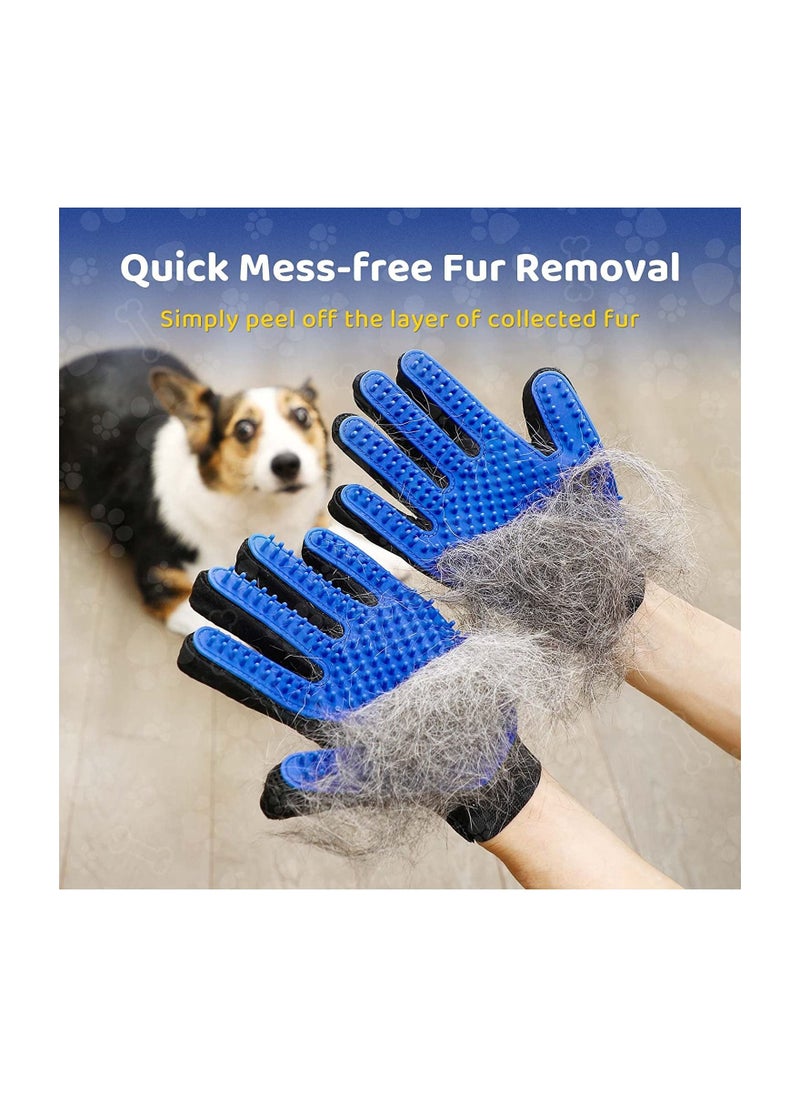 Cool Baby COOLBABY Pet Grooming Glove - Gentle Deshedding Brush Glove -1 Pair  - Image 4