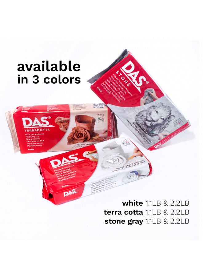 DAS Air-Hardening Modeling Clay - Terra Cotta Clay 1.1lb Block - Pliable Air Clay for Sculpting and Coating - Easy to Use Air Dry Modeling Clay - Molding Clay for Sculpting and More - Image 2