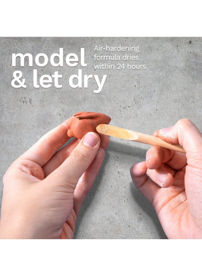 DAS Air-Hardening Modeling Clay - Terra Cotta Clay 1.1lb Block - Pliable Air Clay for Sculpting and Coating - Easy to Use Air Dry Modeling Clay - Molding Clay for Sculpting and More - Image 3