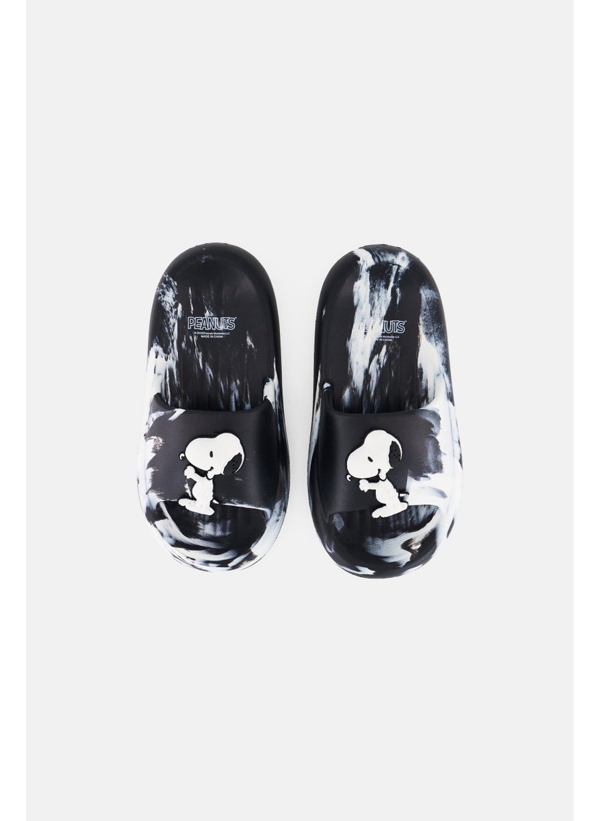 Peanuts Kids Boy Slip On Slides, Multicolor  - Image 3