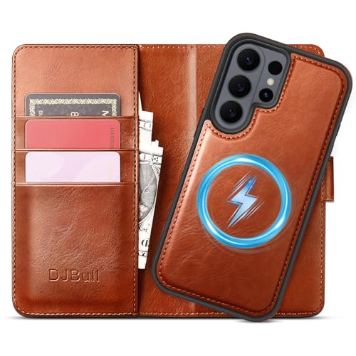 DJBull 2-in-1 Detachable Wallet Case for Samsung Galaxy S26 Ultra RFID Blocking Flip Folio with Card Holder | PU Leather Shockproof Protective Cover Women Men for S26 Ultra Phone Case Light Brown - Image 1