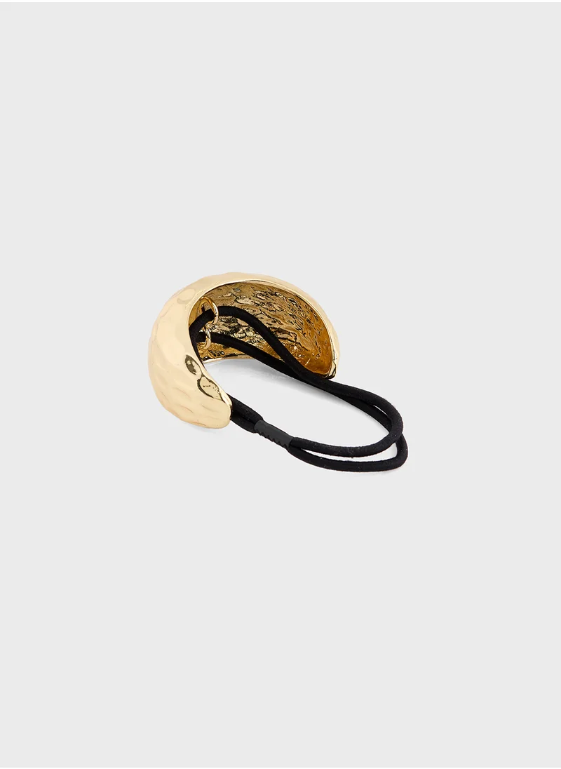 MANGO Hair Bands With Metal Textured Piece