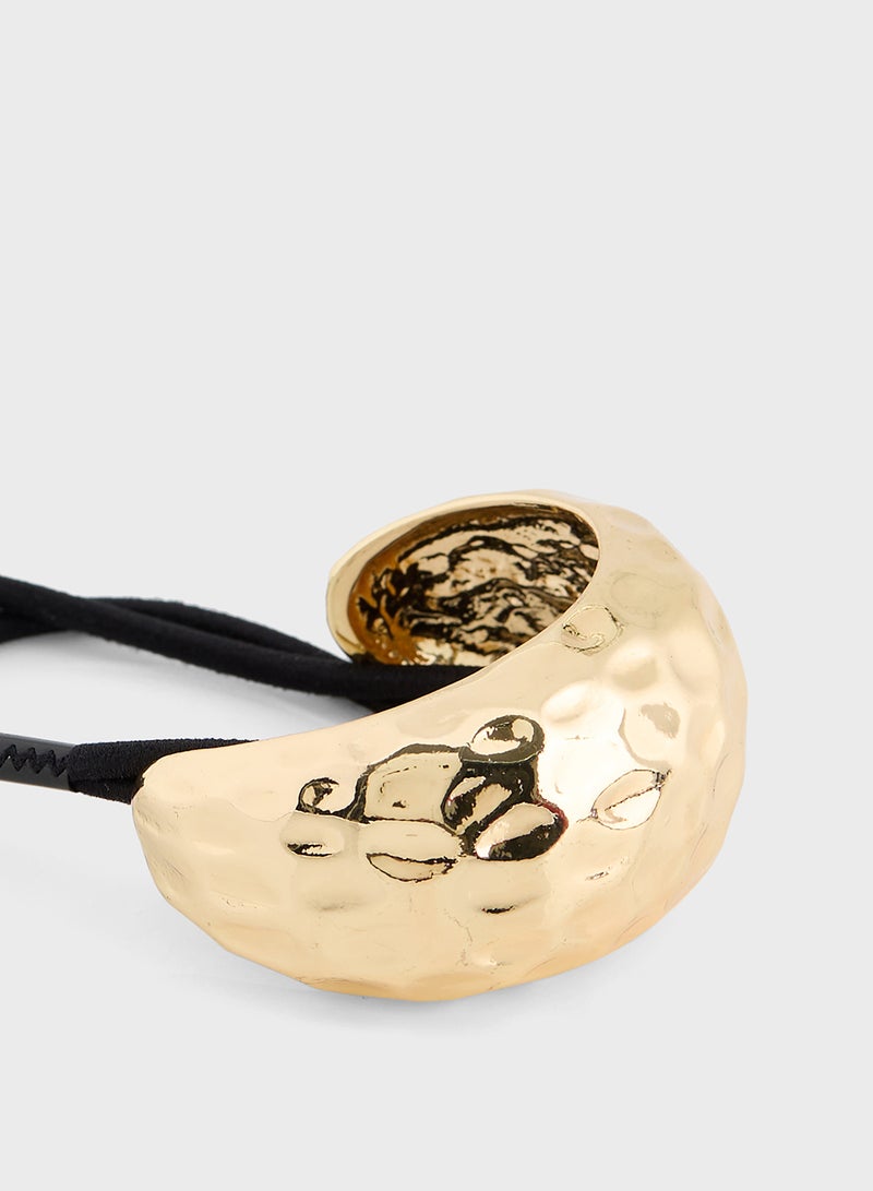 MANGO Hair Bands With Metal Textured Piece  - Image 3