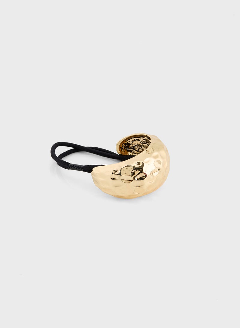 MANGO Hair Bands With Metal Textured Piece  - Image 1