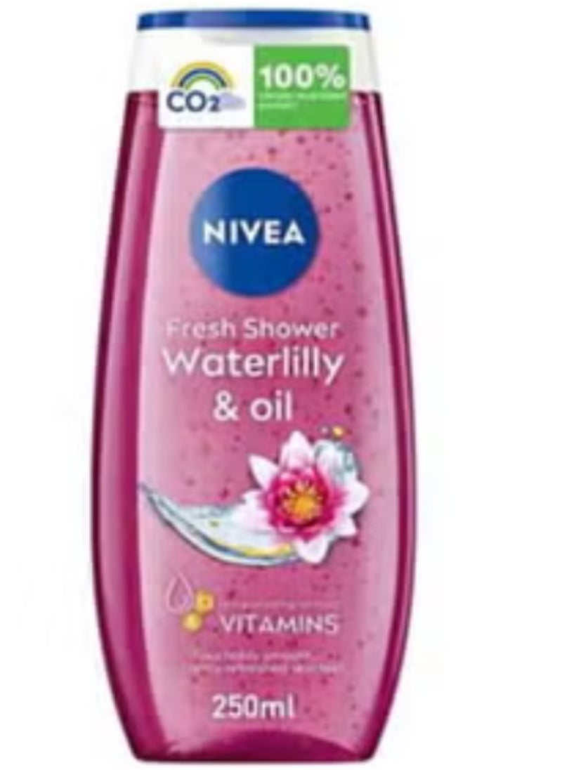 Nivea Fresh Shower Waterlily & Oil Skin Protecting Formula with Vitamins C&E 250ml  - Image 1