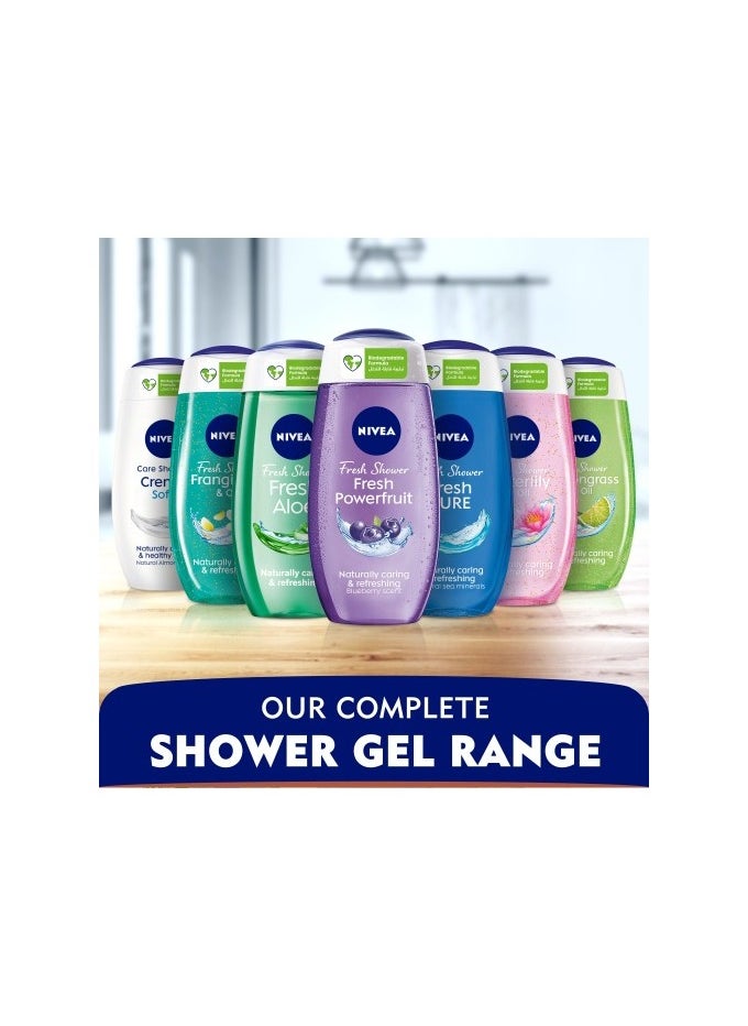 Nivea Fresh Shower Waterlily & Oil Skin Protecting Formula with Vitamins C&E 250ml  - Image 3