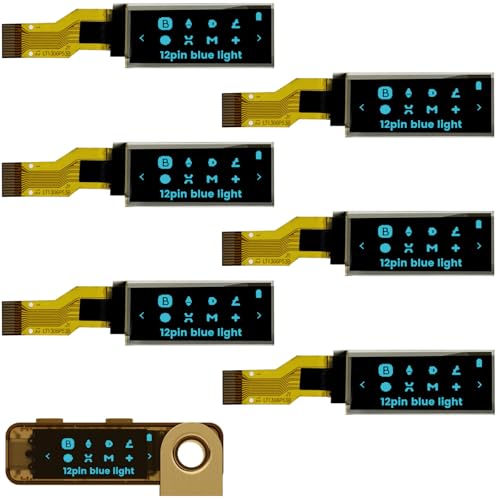 elecsung 6PCS OLED LCD Display Module 091 4 Wire SPI Serial OLED Screen Driver128x32 33V 42V for Ledger Nano S 12Pin Blue Light 6pcs - Image 1