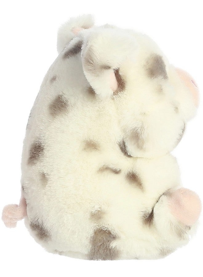 Aurora® Round Rolly Pet™ Periwinkle Pig™ Stuffed Animal - Adorable Companions - On-The-Go Fun - White 5 Inches - Image 3