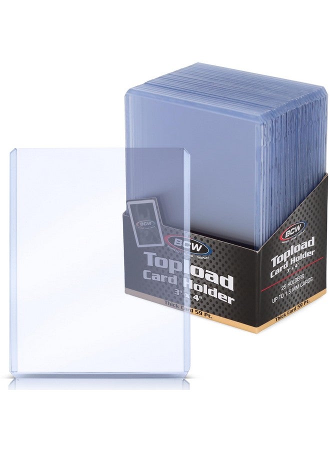 BCW 59 PT Thick Card Top Loaders | Protective Thick Toploaders for Trading Cards Up to 59PT | Rigid Card Toploader for Memorabilia & Collectibles | 100 Pack - Image 1