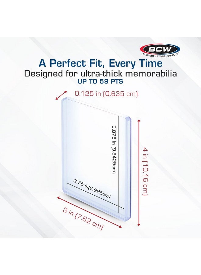 BCW 59 PT Thick Card Top Loaders | Protective Thick Toploaders for Trading Cards Up to 59PT | Rigid Card Toploader for Memorabilia & Collectibles | 100 Pack - Image 3
