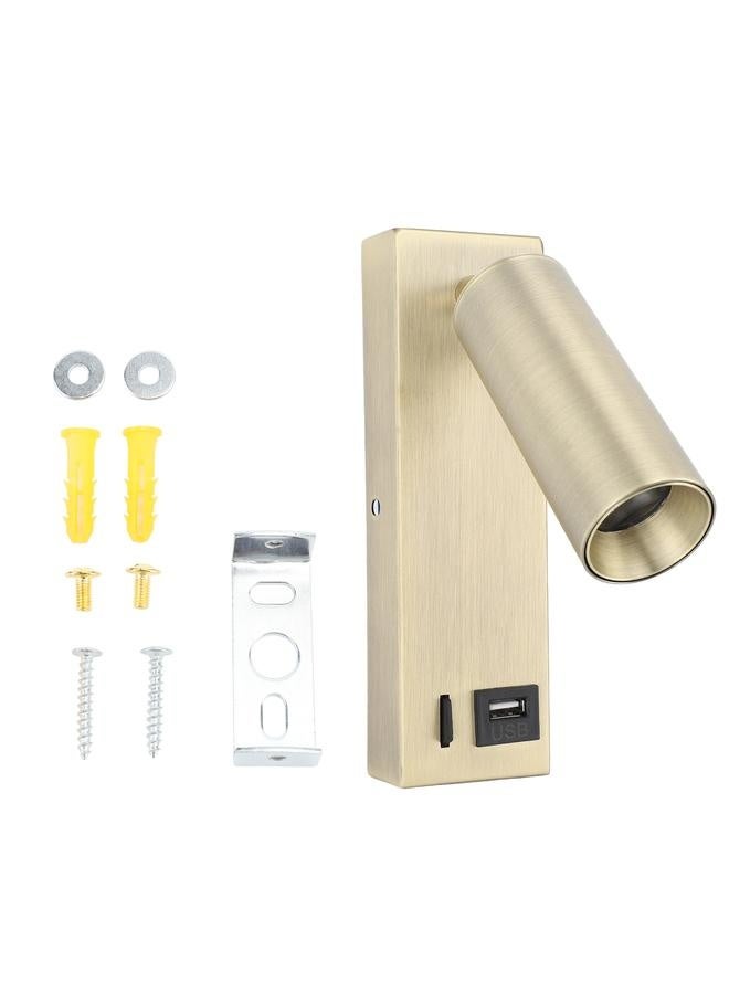 نيبمينينت إضاءة LED للجداريات مع مسار قابل للتعديل وتصميم منفذ USB مظهر أنيق ضوء القراءة بجانب السرير لغرفة النوم أو غرفة المعيشة  - Image 1