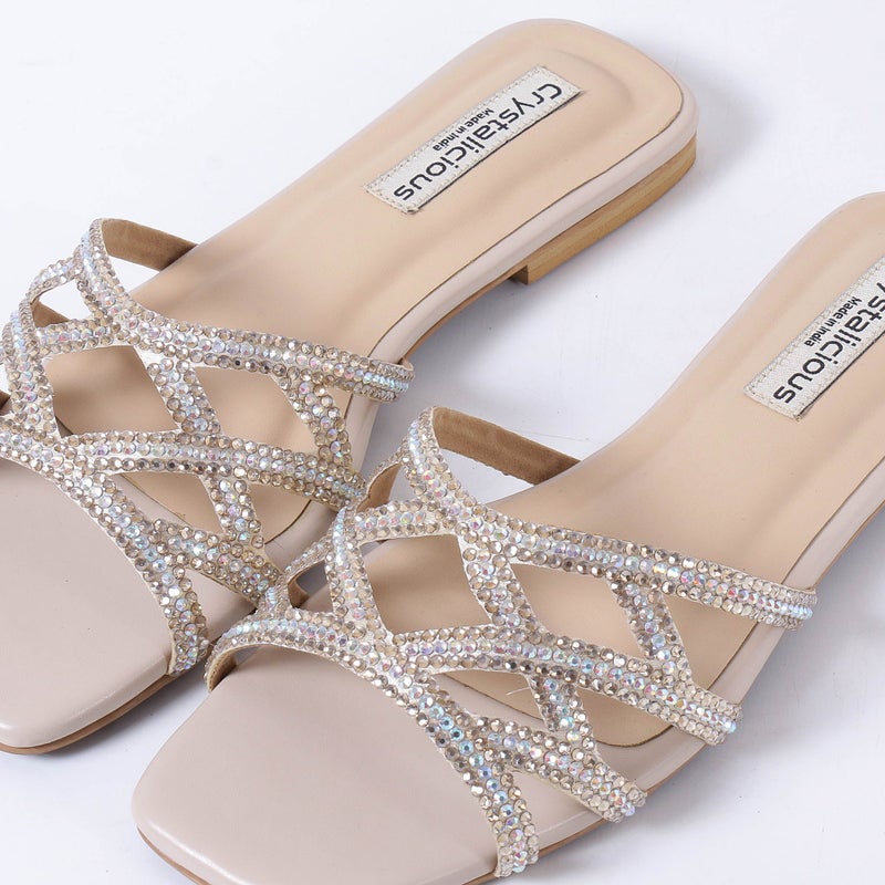 Crystalicious Fiona Luxurious Rhinestones Sandals Handcrafted by Artisans Effortless Glamour for Every Occasion - Image 2