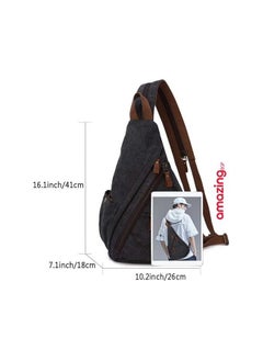amazing.EGP Canvas Bag - Small Crossbody Backpack Shoulder Daypack Casual Daypack for Men and Women, Crossbody Bag Sling Backpack for Travel Hiking  - Image 2