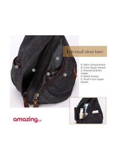 amazing.EGP Canvas Bag - Small Crossbody Backpack Shoulder Daypack Casual Daypack for Men and Women, Crossbody Bag Sling Backpack for Travel Hiking  - Image 5
