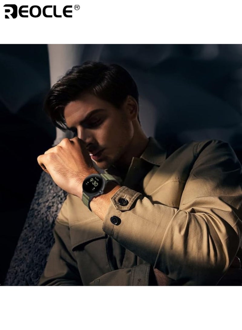 REOCLE Unisex Leather Watch Band with Magnetic Closure and Adjustable Design Compatible Strap for Apple Watch Series SE Ultra with Multiple Size Fit - Image 4