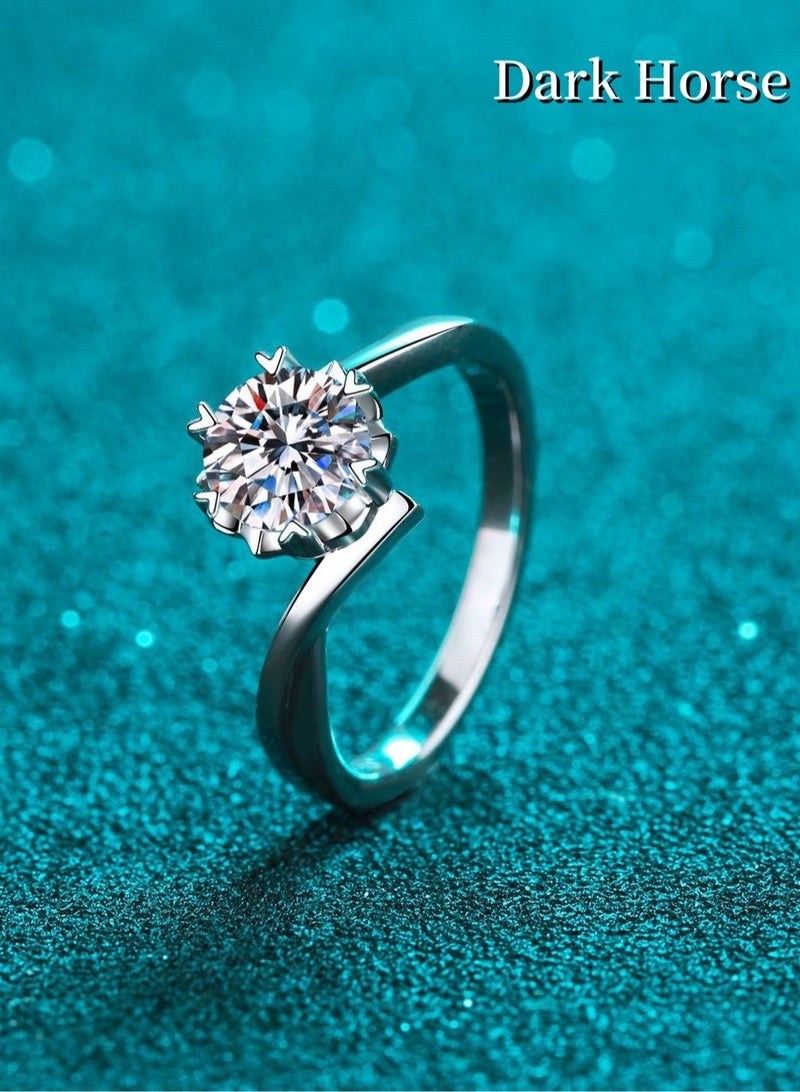 Dark Horse 1 Carat Moissanite 925 Sterling Silver Ring - Image 4