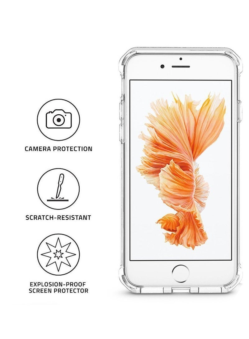 Bills Premium TPU Corner Case for iPhone 6  – Clear Soft Flexible TPU Shock Absorbent Transparent Cover with Reinforced Bumper Corners - Image 2