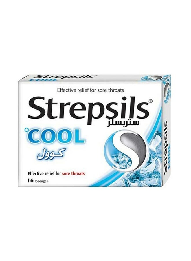 Strepsils Sore Throats Relief Lozenges, Cool, 16