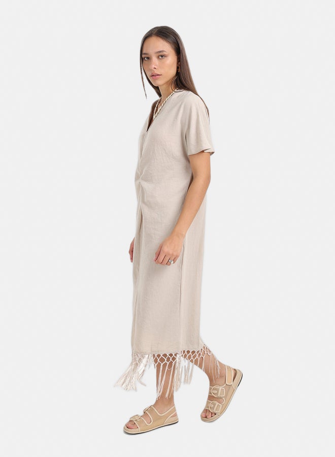 Carina Dress with Fringes Detail - Image 5