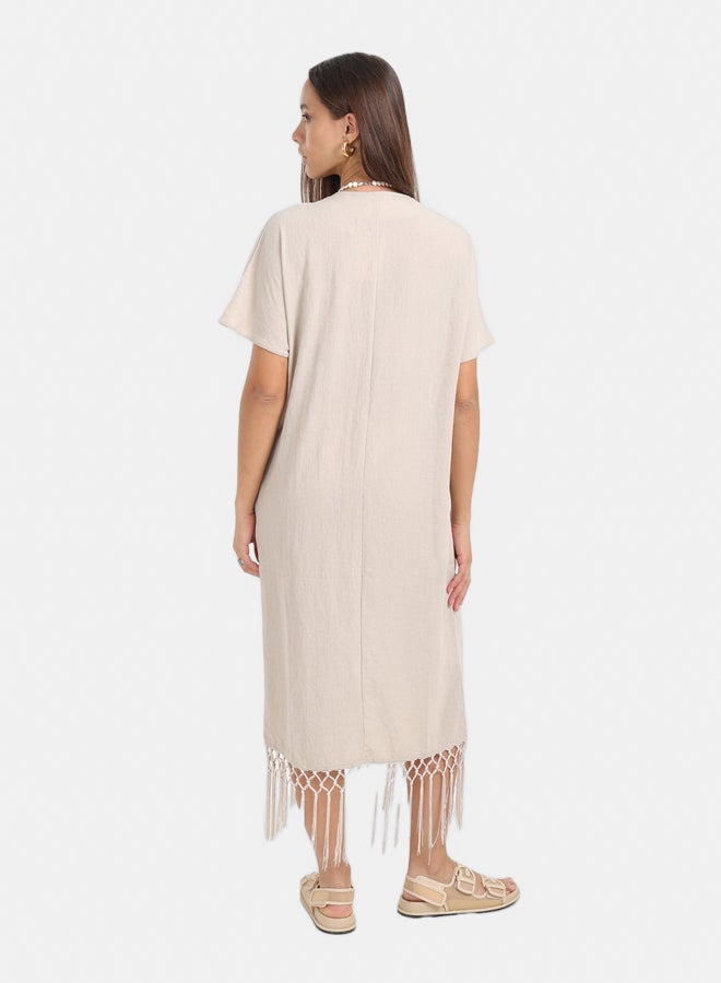 Carina Dress with Fringes Detail - Image 3
