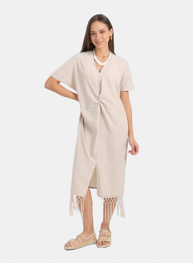 Carina Dress with Fringes Detail - Image 1